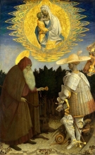 212/pisanello - apparition of the virgin to sts anthony abbot and george